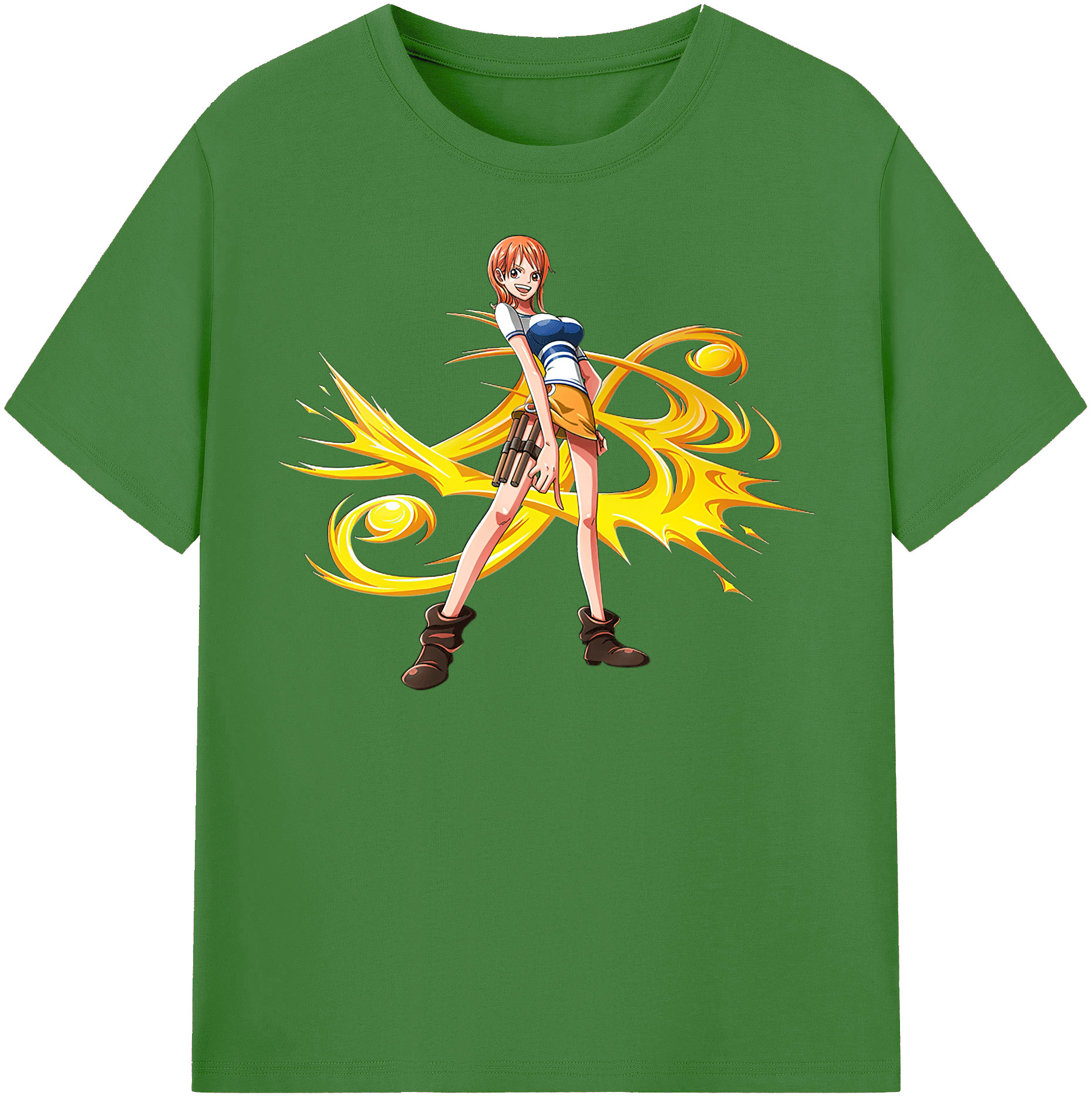 （画像用） ワンピース ナミ ONE PIECE Nami レディースカジュアルプリントTシャツ（綿100％）